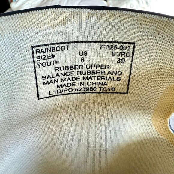 BOGS Big Boys Solid Black Rainboots Size 6 - Picture 9 of 14